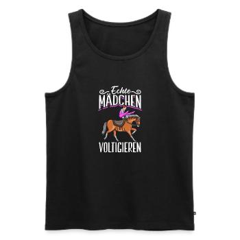 Voltigieren - Männer Premium Bio Tank Top - Schwarz - Vorne - AI Model Male 178 light (178cm)