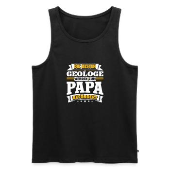 Geologe - Männer Premium Bio Tank Top - Schwarz - Vorne - Michal (187cm)
