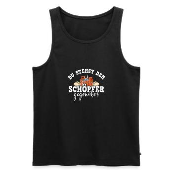 Sauna Schwitz Aufguss Saunakilt Bademantel - Männer Premium Bio Tank Top - Schwarz - Vorne - AI Model Male 178 light (178cm)
