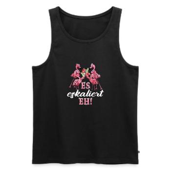 Flamingo Junggesellenabschied Frauen jga Saufen - Männer Premium Bio Tank Top - Schwarz - Vorne - Michal (187cm)