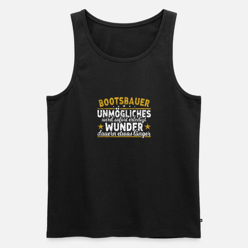 Bootsbauer Schiffsbauer - Männer Premium Bio Tank Top - Schwarz