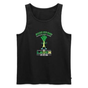 Lauch Kostüm Bodybuilding Satire Gym Jga - Männer Premium Bio Tank Top - Schwarz - Vorne - Michal (187cm)