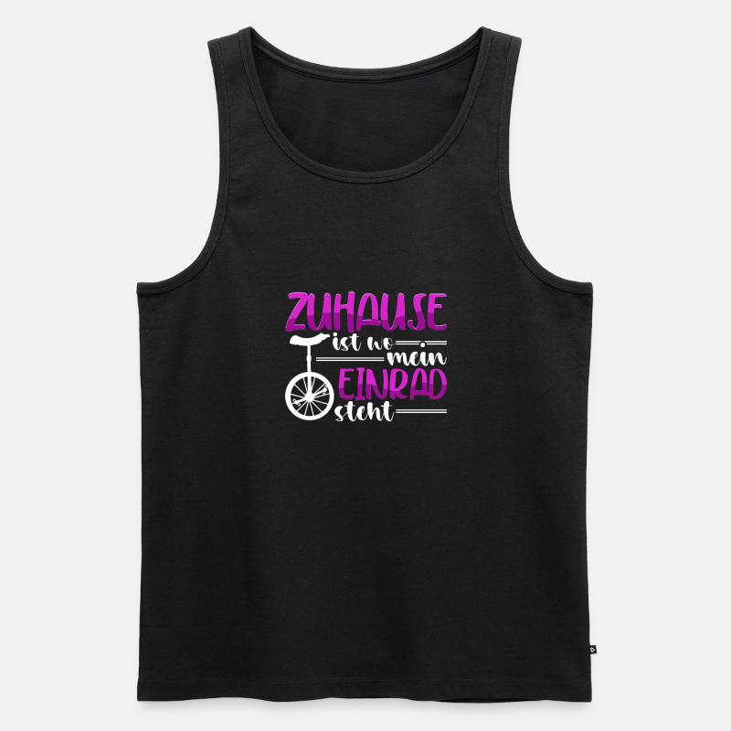 Einrad - Männer Premium Bio Tank Top - Schwarz