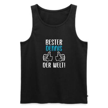Dennis Vorname Name Geburtstag - Männer Premium Bio Tank Top - Schwarz - Vorne - AI Model Male 178 light (178cm)