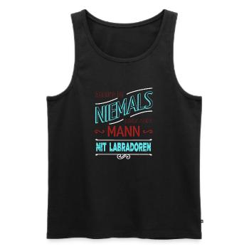 welpe pfote geburtstagsgeschenk bullterrier - Männer Premium Bio Tank Top - Schwarz - Vorne - Michal (187cm)