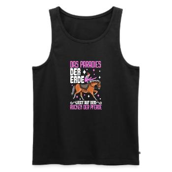 Voltigieren - Männer Premium Bio Tank Top - Schwarz - Vorne - AI Model Male 178 light (178cm)