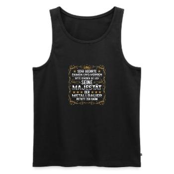 Metallbauer seine Majestät Schweißer - Männer Premium Bio Tank Top - Schwarz - Vorne - Michal (187cm)