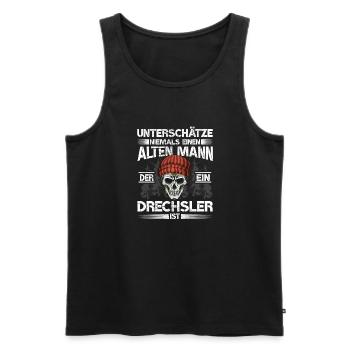 Drechsler Alter mann Drechseln - Männer Premium Bio Tank Top - Schwarz - Vorne - Michal (187cm)