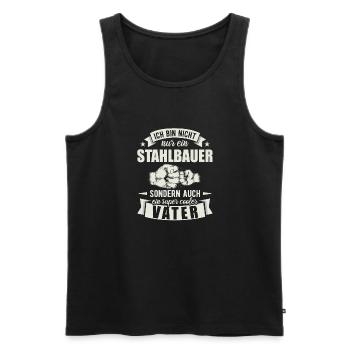 Stahlbauer Vater Papa Vatertag Metallbauer - Männer Premium Bio Tank Top - Schwarz - Vorne - AI Model Male 178 light (178cm)