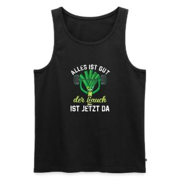 Lauch - Männer Premium Bio Tank Top - Schwarz - Vorne - Michal (187cm)