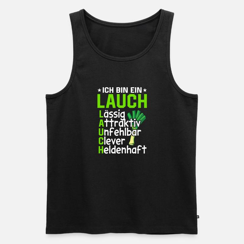 Lauch - Männer Premium Bio Tank Top - Schwarz