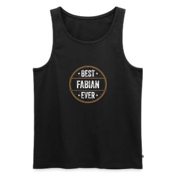 Best Fabian Ever Vorname Name Geschenk - Männer Premium Bio Tank Top - Schwarz - Vorne - Michal (187cm)
