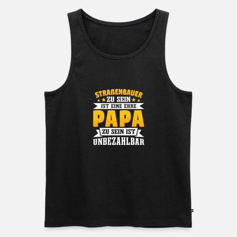 Straßenbauer - Männer Premium Bio Tank Top - Schwarz