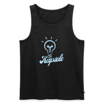 Käpsele - Männer Premium Bio Tank Top - Schwarz - Vorne - AI Model Male 178 light (178cm)
