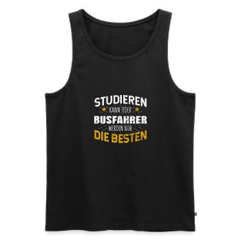 Busfahrer Bus - Männer Premium Bio Tank Top - Schwarz - Vorne - Michal (187cm)