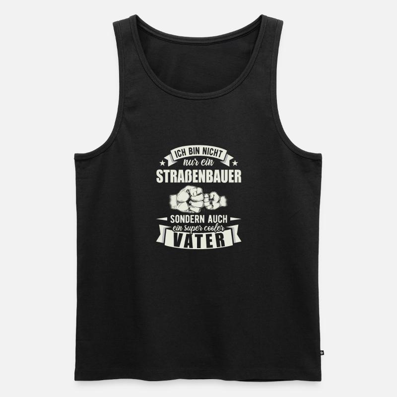 Straßenbauer - Männer Premium Bio Tank Top - Schwarz