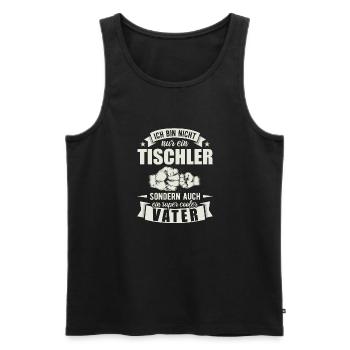 Tischler Vater Papa Vatertag Zimmerer - Männer Premium Bio Tank Top - Schwarz - Vorne - Michal (187cm)