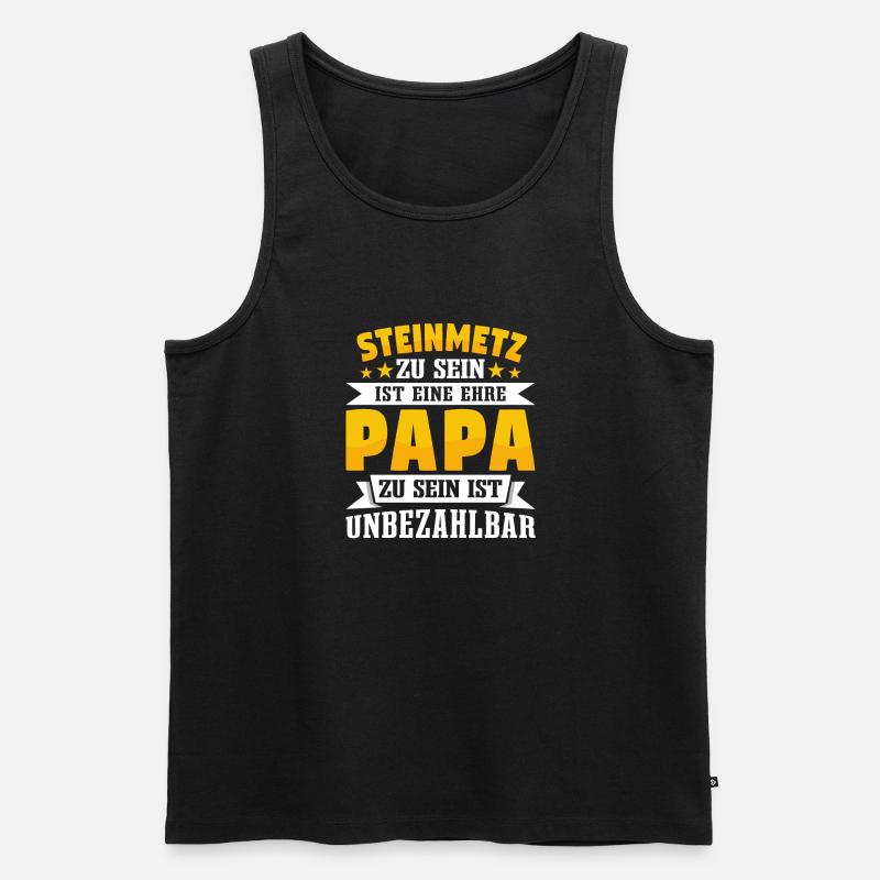 Steinmetz - Männer Premium Bio Tank Top - Schwarz