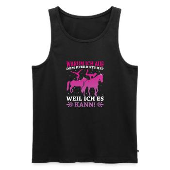 Voltigieren - Männer Premium Bio Tank Top - Schwarz - Vorne - AI Model Male 178 light (178cm)