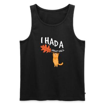 Lustig Ich hatte eine tolle Herbst Herbst Katze - Liebhaber Katzen - Männer Premium Bio Tank Top - Schwarz - Vorne - Michal (187cm)