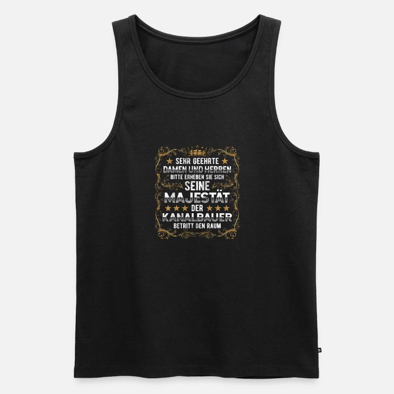Kanalbauer - Männer Premium Bio Tank Top - Schwarz