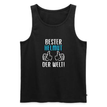 Helmut Vorname Name Geburtstag - Männer Premium Bio Tank Top - Schwarz - Vorne - AI Model Male 178 light (178cm)