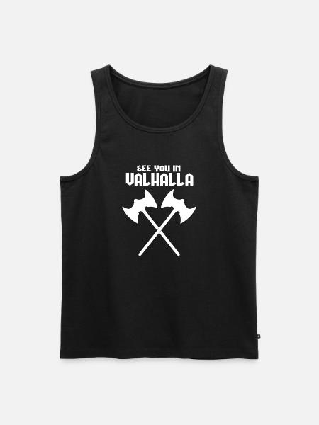 Wikinger-Zitat - Männer Premium Bio Tank Top - Schwarz