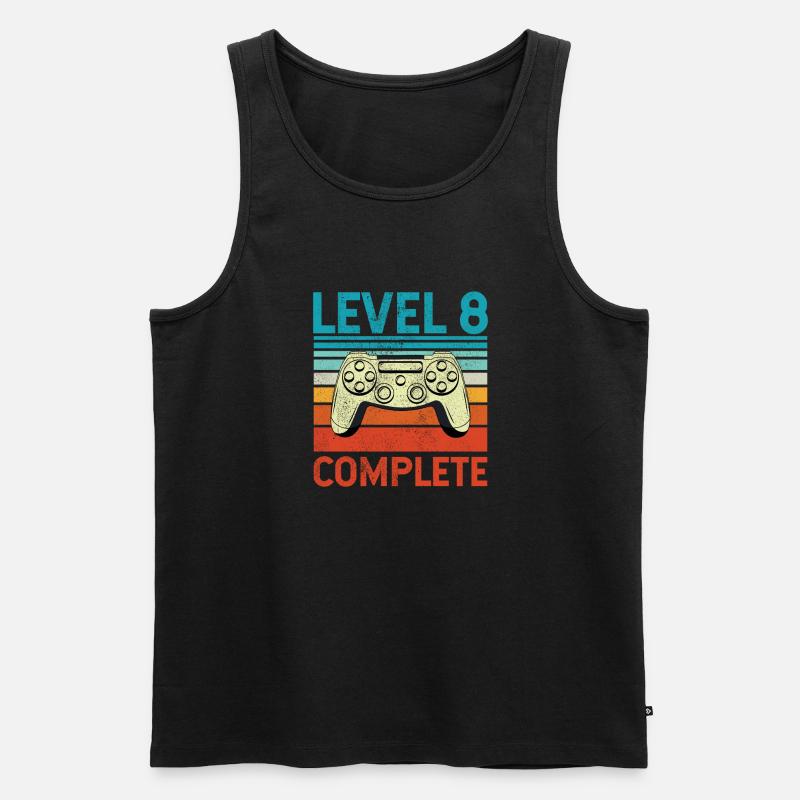 Level 8 Complete - Männer Premium Bio Tank Top - Schwarz