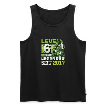 Level 6 freigeschaltet legendär seit 2017 - Männer Premium Bio Tank Top - Schwarz - Vorne - Michal (187cm)