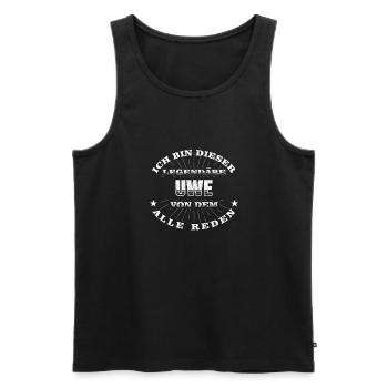 Legendärer Uwe lustiger vorname Name - Männer Premium Bio Tank Top - Schwarz - Vorne - Michal (187cm)