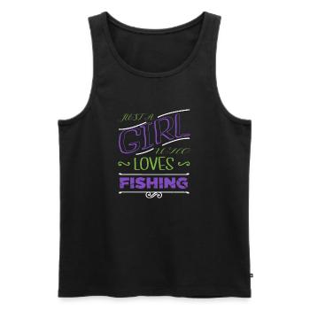 present fish hook trout clown fish tshirts - Men's Premium Organic Tank Top - black - Front - Michal (187cm)