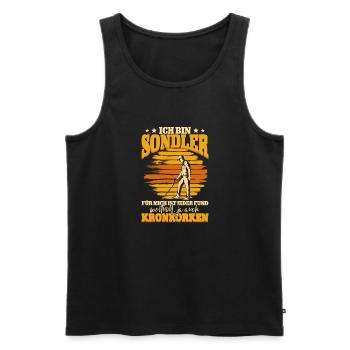Sondeln Sondel Metalldetektor Schatzsuche - Männer Premium Bio Tank Top - Schwarz - Vorne - Michal (187cm)