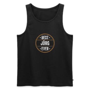 Best Jörg Ever First Name Name Gift - Men's Premium Organic Tank Top - black - Front - AI Model Male 178 light (178cm)