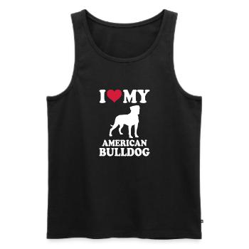 American Bulldog Chiens Cadeaux - Débardeur bio Premium Homme - noir - Devant - Michal (187cm)
