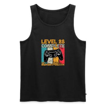 Level 28 complete Gaming Geburtstag - Männer Premium Bio Tank Top - Schwarz - Vorne - Michal (187cm)
