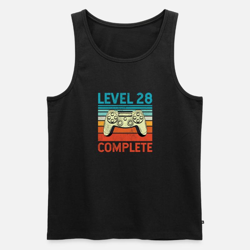 Level 28 Complete - Männer Premium Bio Tank Top - Schwarz