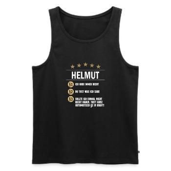 Helmut Habe immer Recht Namenstag - Männer Premium Bio Tank Top - Schwarz - Vorne - Michal (187cm)