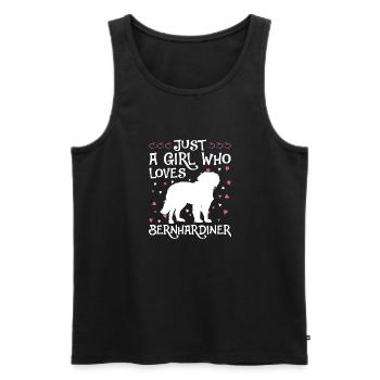St. Bernard Gift Dogs - Men's Premium Organic Tank Top - black - Front - Michal (187cm)