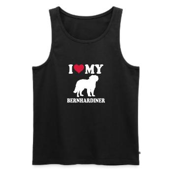 St. Bernard Gift Dogs - Men's Premium Organic Tank Top - black - Front - Michal (187cm)