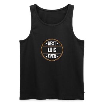 Best Luis Ever Vorname Name Geschenk - Männer Premium Bio Tank Top - Schwarz - Vorne - Michal (187cm)
