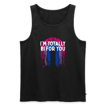Je suis totalement bi pour toi Couples bisexuels Bi Pride - Débardeur bio Premium Homme - noir - Devant - Michal (187cm)