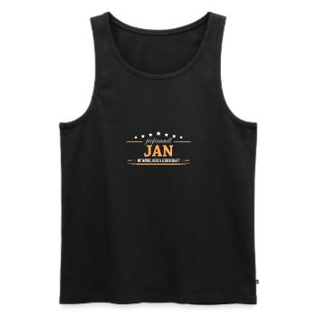 Professionell Jan Name Vorname - Männer Premium Bio Tank Top - Schwarz - Vorne - Michal (187cm)