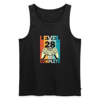 Level 28 Complete Gaming Birthday - Men's Premium Organic Tank Top - black - Front - Michal (187cm)