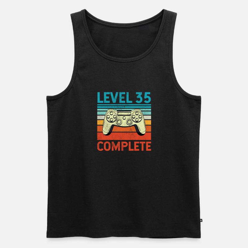 Level 35 Complete - Männer Premium Bio Tank Top - Schwarz