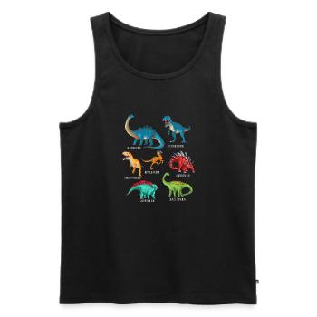 My Dinosaur Alphabet Kids Species Dino A-Z - Men's Premium Organic Tank Top - black - Front - AI Model Male 178 light (178cm)