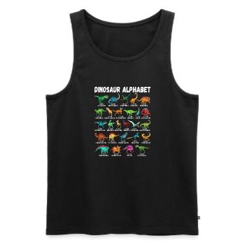 My Dinosaur Alphabet Kids Species Dino A-Z - Men's Premium Organic Tank Top - black - Front - AI Model Male 178 light (178cm)