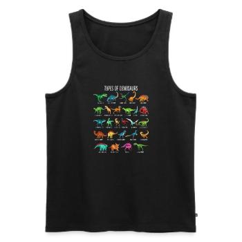My Dinosaur Alphabet Kids Species Dino A-Z - Men's Premium Organic Tank Top - black - Front - AI Model Male 178 light (178cm)