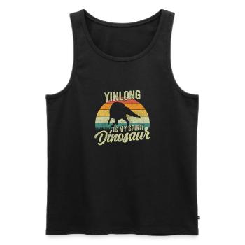 Yinlong Dinosaur Children Dino Gift - Men's Premium Organic Tank Top - black - Front - Michal (187cm)