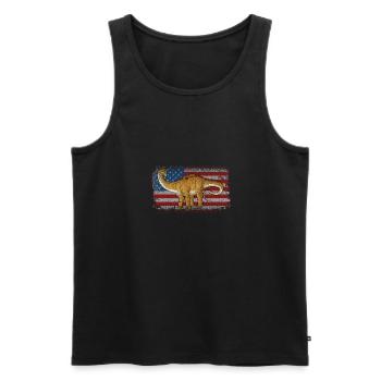 Apatosaurus Dinosaur Children Dino Gift - Men's Premium Organic Tank Top - black - Front - Michal (187cm)