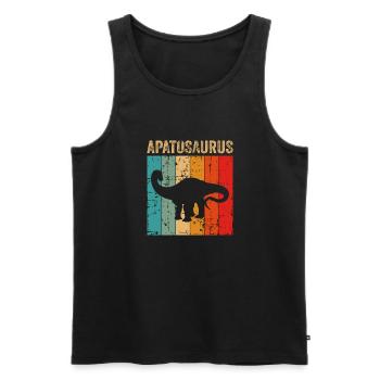 Apatosaurus Dinosaur Children Dino Gift - Men's Premium Organic Tank Top - black - Front - Michal (187cm)